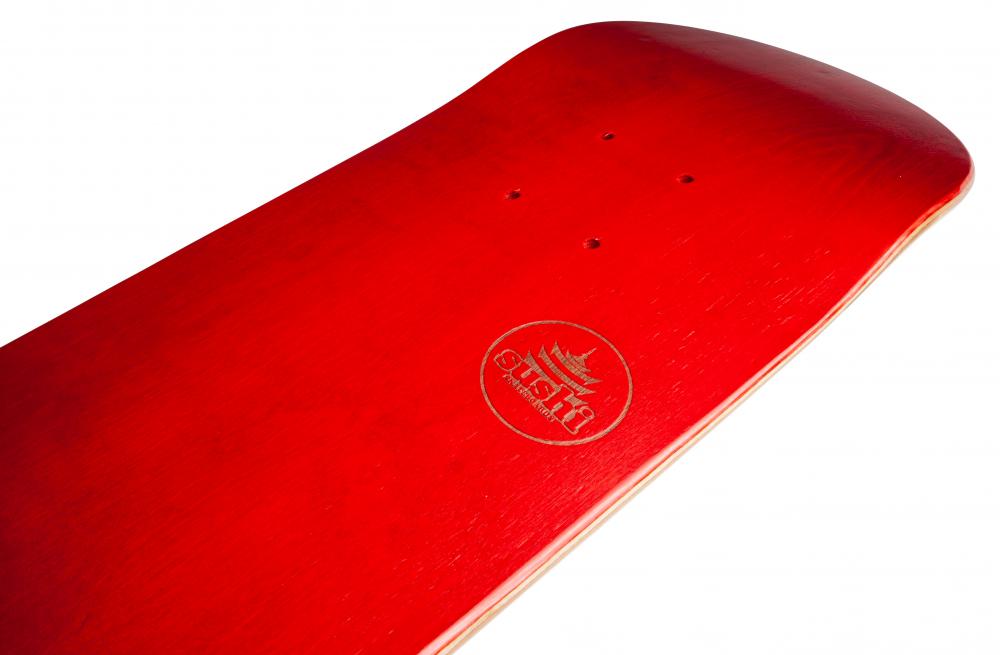 Sushi Pagoda Stamp Red Deck 31.25" x 7.875" - Bob Gnarly Surf