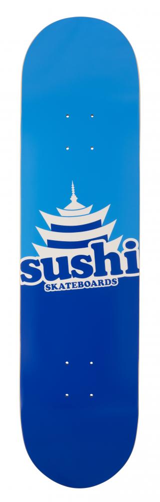 Sushi Pagoda Logo Blue Deck 32" x 8" - Bob Gnarly Surf