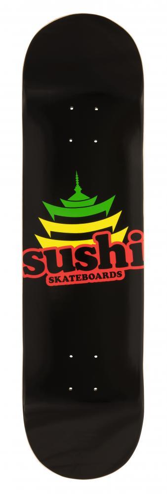 Sushi Pagoda Logo Black Deck 32" x 8.125" - Bob Gnarly Surf