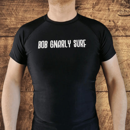 Banzai Black Raglan Rash Vest - Bob Gnarly Surf