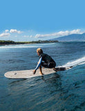 California Board Company CBC Soft Surfboard 7ft 6 - Blue Wood Grain - Bob Gnarly Surf