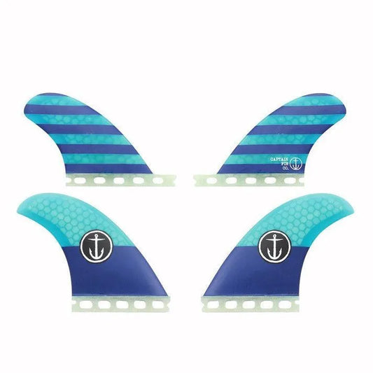 Captain Fin Co CF Quad Classic Medium/Large (Futures) Quad Set Captain Fin Co Futures Blue