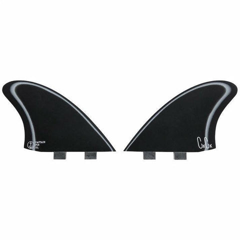 Captain Fin Co Christenson Twin Keel Especial - Black/White (FCS) - Bob Gnarly Surf