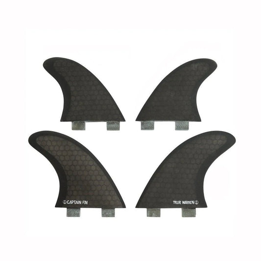 Captain Fin Co Tyler Warren Quad Medium/Large (FCS) Quad Set Captain Fin Co FCS-I Black