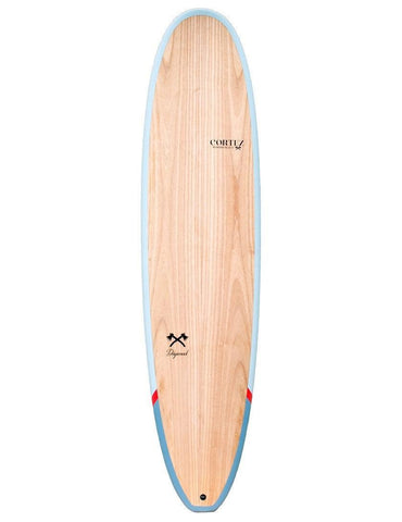 Cortez Woodcraft Mini Mal Surfboard 7ft 4 Dogwood - Bob Gnarly Surf