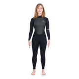 Dakine Womens Quantum Back Zip Full Suit 5/4/3 (Black / Grey) - Bob Gnarly Surf