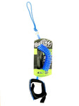 Deluxe Coil 1.2M Bodyboard Wrist Leash Strap Blue - Bob Gnarly Surf