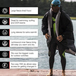 dryrobe® Advance Weatherproof Changing Robe Black/Blue - Bob Gnarly Surf
