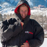 dryrobe® Advance Weatherproof Changing Robe Black/Red - Bob Gnarly Surf