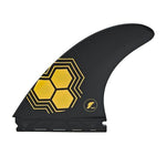 Futures AM2 Alpha Size Large Thruster Set Yellow - Bob Gnarly Surf