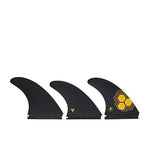 Futures AM2 Alpha Size Large Thruster Set Yellow - Bob Gnarly Surf