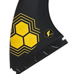 Futures AM2 Alpha Size Large Thruster Set Yellow - Bob Gnarly Surf