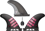 Futures F2 Alpha Size XS Pink Thruster Fin Set - Bob Gnarly Surf