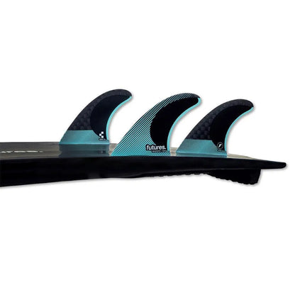 Futures R4 Blackstix Thruster Fin Set Size Small Rake Template - Bob Gnarly Surf