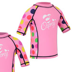 Girls Short Sleeve Dotty Rash Vest - Bob Gnarly Surf