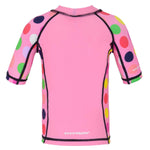 Girls Short Sleeve Dotty Rash Vest - Bob Gnarly Surf