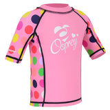 Girls Short Sleeve Dotty Rash Vest - Bob Gnarly Surf