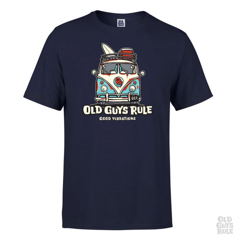 Old Guys Rule 'Good Vibes III' T-Shirt Navy