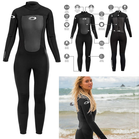 Origin Womens 5mm Wetsuit Black-Bob Gnarly Surf