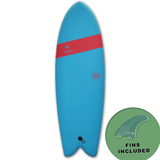 Mobyk 5'8 Old School Softtop Surfboard Curacao - Bob Gnarly Surf