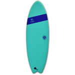 Mobyk Quad Fish 5'6 Softtop Surfboard Turquoise - Bob Gnarly Surf