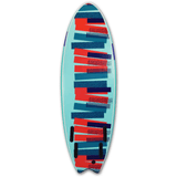 Mobyk Quad Fish 5'6 Softtop Surfboard Turquoise - Bob Gnarly Surf