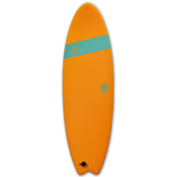 Mobyk Quad Fish 6'0 Softtop Surfboard Pilsner Orange - Bob Gnarly Surf