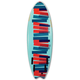 Mobyk Quad Fish 6'6 Softtop Surfboard Blue Curacao - Bob Gnarly Surf