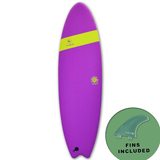 Mobyk Quad Fish Softtop Surfboard Violet Jade - Bob Gnarly Surf