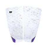NSP 2 Piece Recycled Traction Tail Pad White - Bob Gnarly Surf
