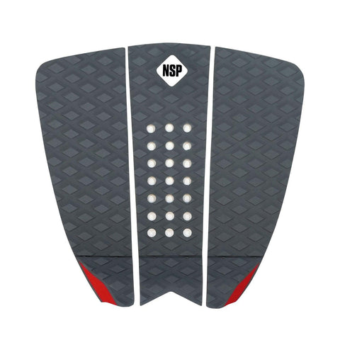 NSP 3 Piece Recycled Traction Tail Pad Charcoal - Bob Gnarly Surf