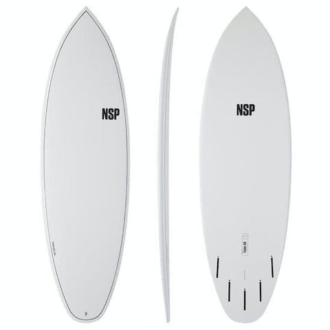 NSP 6’4 Elements Tinder D8 White Surfboard - Bob Gnarly Surf