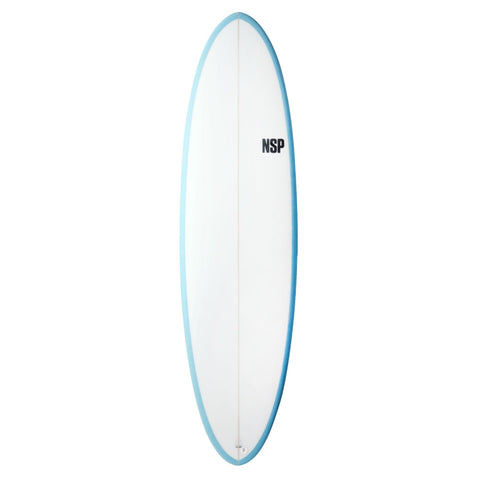 NSP 7’6 Magnet PU Sky Blue Surfboard - Bob Gnarly Surf