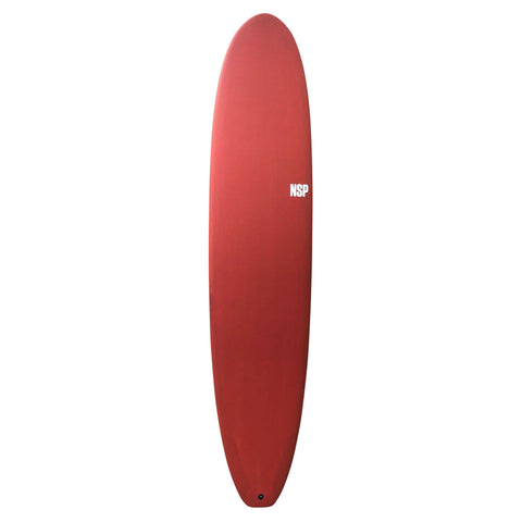 NSP 8’0 Protech Longboard Surfboard Red Tint - Bob Gnarly Surf