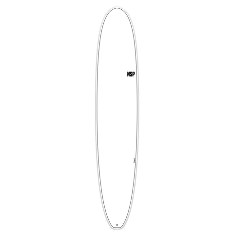 NSP Elements HDT Longboard Surfboard 9'0 White Futures - Bob Gnarly Surf