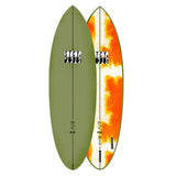 Ocean & Earth 5'0 Dakoda Epoxy Softboard Stacey Bullet Olive - Bob Gnarly Surf