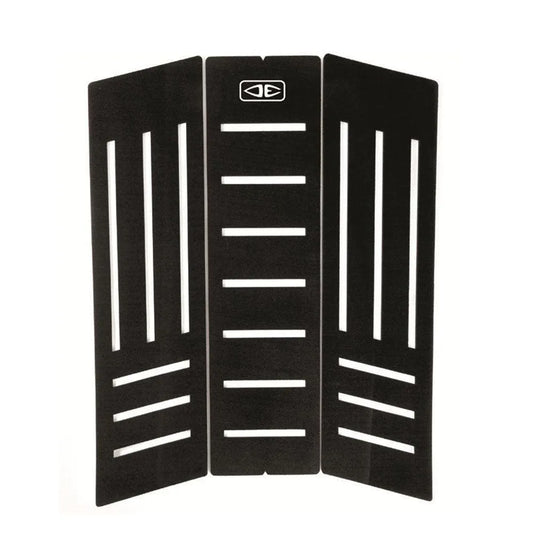Ocean & Earth Down The Line 3 Piece Centre Deck Surfboard Traction Pad Black Surfing Tail Pads Ocean & Earth Black