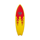 Ocean & Earth MR 5'9 Epoxy Soft Super Twin Fin Surfboard Flames - Bob Gnarly Surf