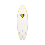 Ocean & Earth MR 7'0 Epoxy Soft Super Twin Fin Surfboard Flames - Bob Gnarly Surf