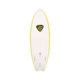 Ocean & Earth MR 7'0 Epoxy Soft Super Twin Fin Surfboard Flames - Bob Gnarly Surf