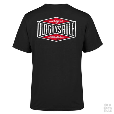 Old Guys Rule 'Local Legend III' T-Shirt Black - Bob Gnarly Surf