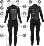 Osprey Origin Womens 3/2 Full Length Wetsuit Black - Bob Gnarly Surf