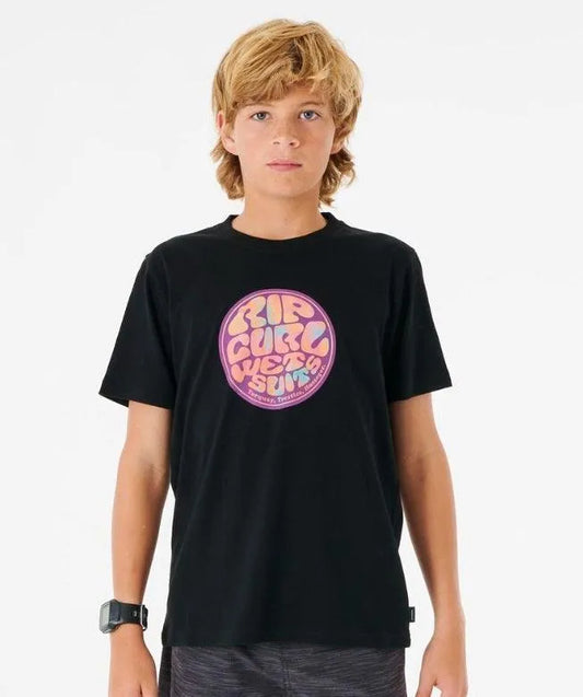 Rip Curl Filgree Boy Tee Shirt Black - Bob Gnarly Surf
