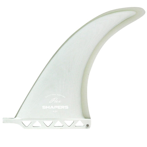 Shapers Fins 9.25" Flex Series Longboard Fin - White Clear - Bob Gnarly Surf