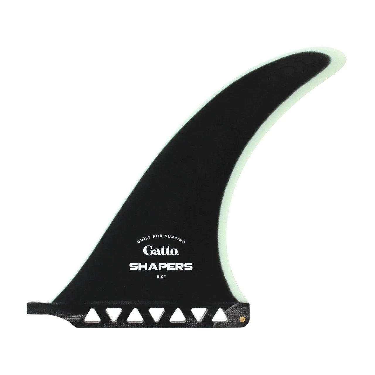 Shapers Fins 9" Gatto Box Longboard Fin - Black Clear Single Fin Shapers Fins Single Fin