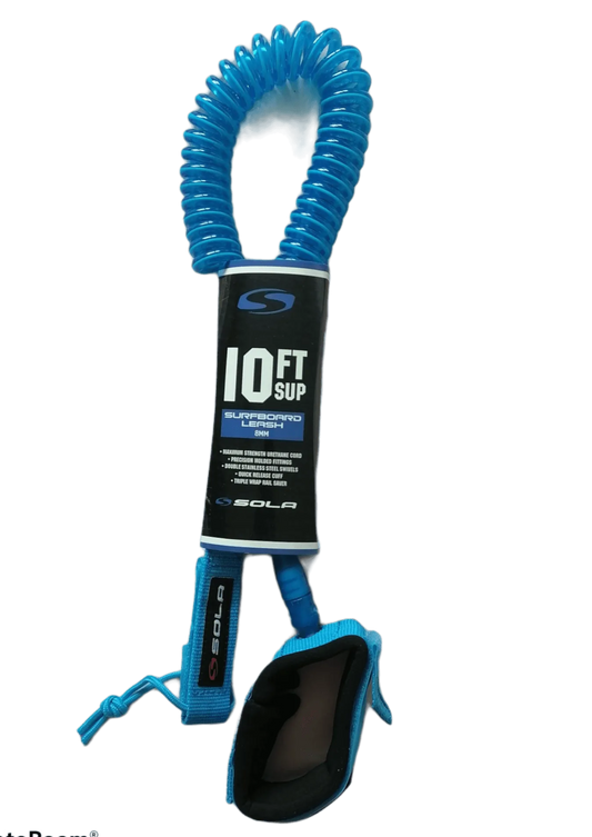 Sola 10ft SUP Leash Blue - Bob Gnarly Surf