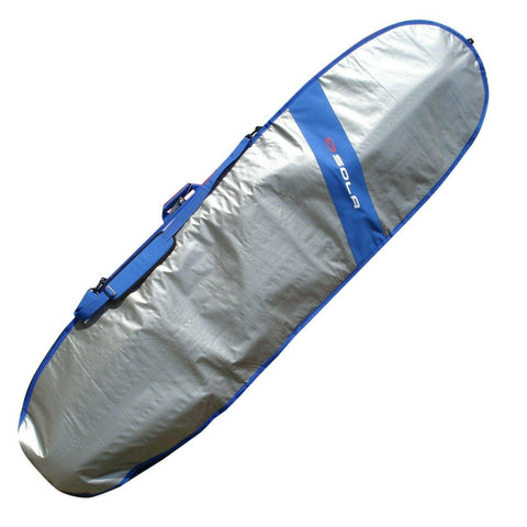 Sola 7'6" Mini Mal 6mm Board Bag Blue Silver - Bob Gnarly Surf