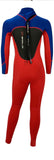 Sola Kids Storm Back Zip 3/2mm Fullsuit Wetsuit Red Blue - Bob Gnarly Surf