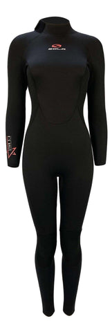 Sola Star Womens 5/4mm Back Zip Wetsuit Black - Bob Gnarly Surf