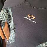 Sola Star Womens 5/4mm Back Zip Wetsuit Black / Peach - Bob Gnarly Surf